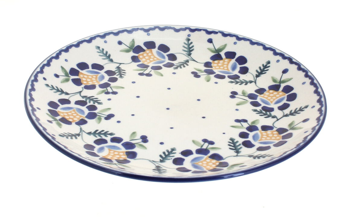Blue Rose Polish Pottery Derby Lunch Plate