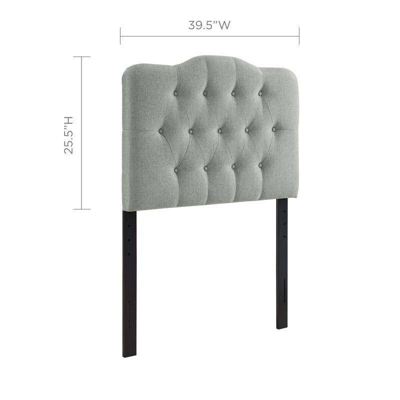 Modway - Annabel Twin Upholstered Fabric Headboard Gray image number 2