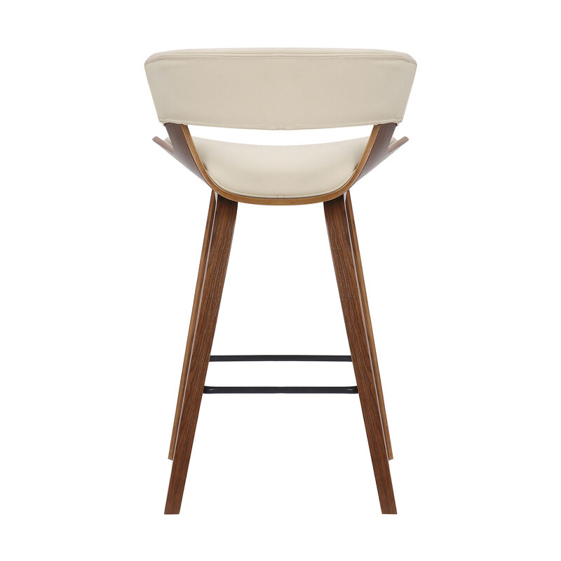 Jagger Modern  Wood and Faux Leather Counter Height Barstool image number 5