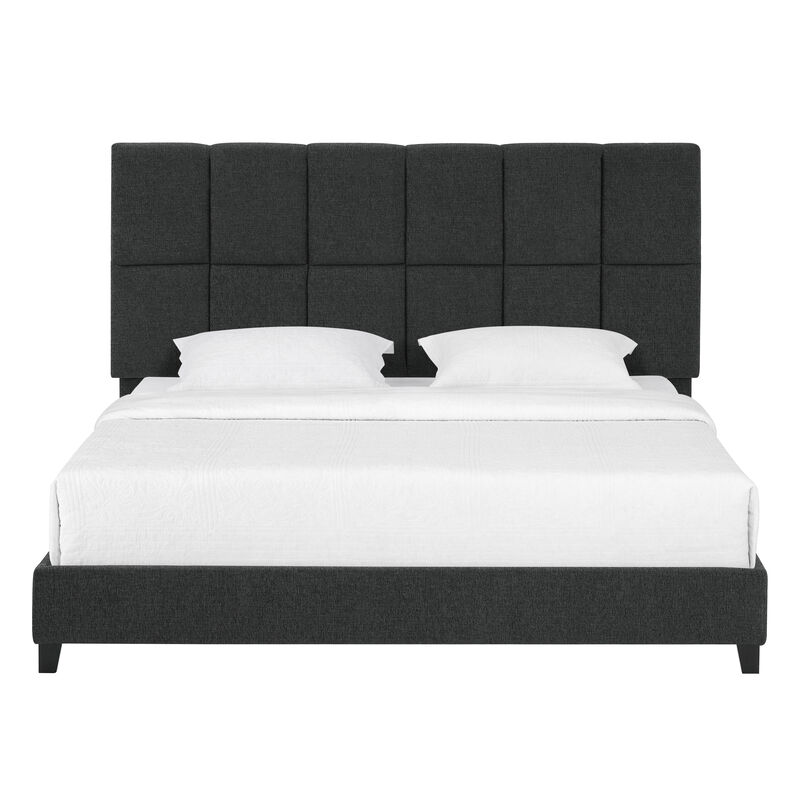 Upholstered Squares King Panel Bed