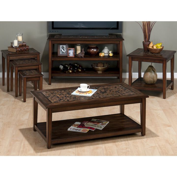 Jofran Baroque 48 Coffee Table with Mosaic Tile Inlay