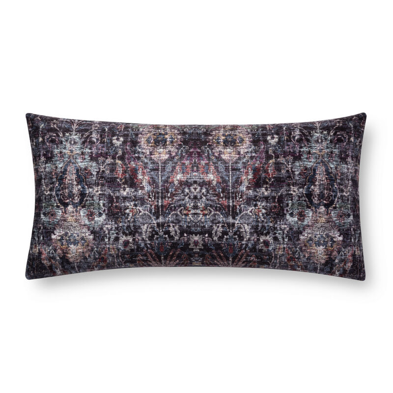 P0686 Black/Multi 12"x27" Poly Pillow