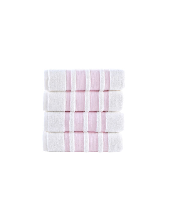 Brooks Brothers Contrast Border 4 pcs Hand Towels