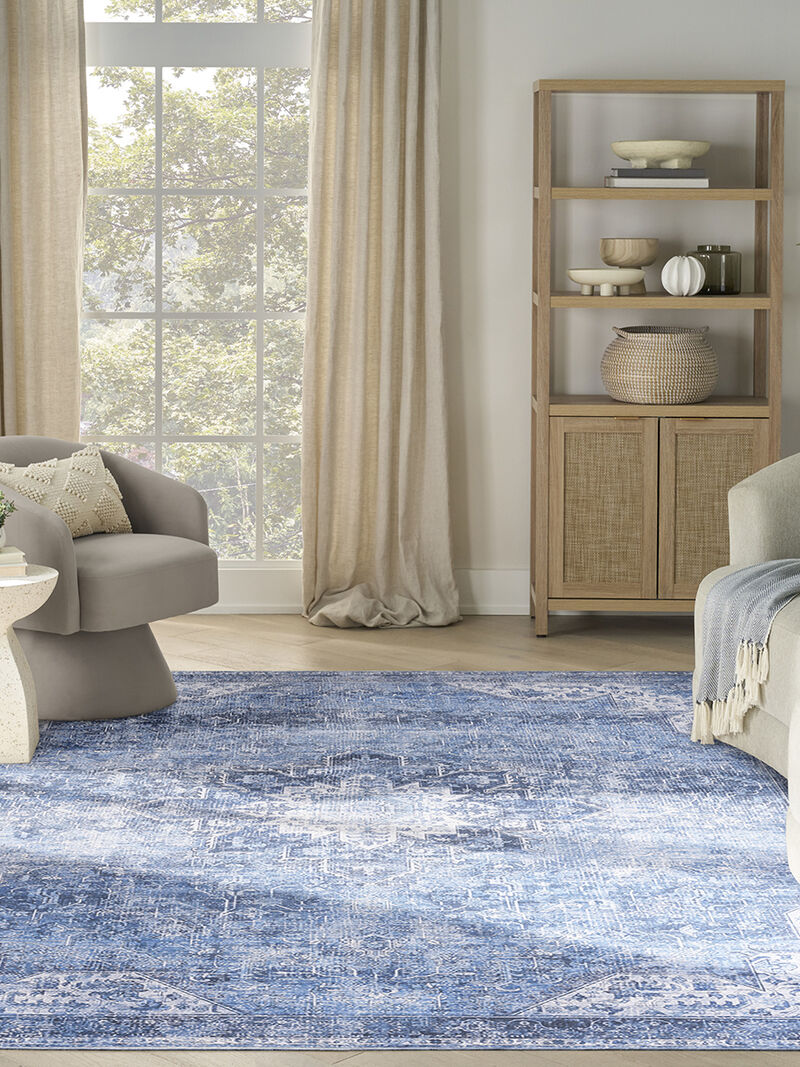 Nourison Washables NWB15 Blue 9'2" x 12' Rug
