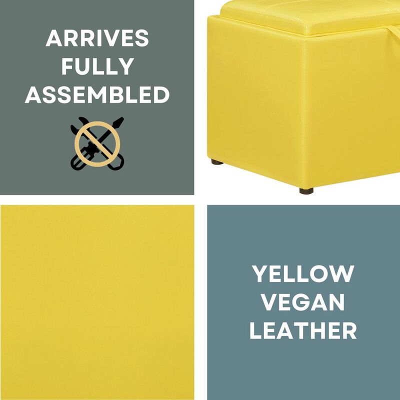 Convience Concept, Inc. Accent Storage Ottoman with Reversible Tray