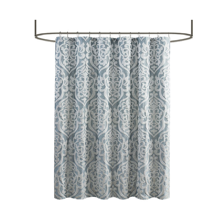 Gracie Mills Pineda Damask Jacquard Shower Curtain