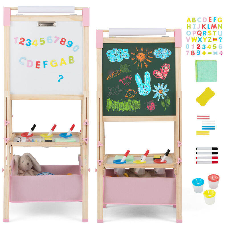 Adjustable 3-in-1 Kids Easel Double-Sided for Toddlers 3&ndash;8 Years image number 3