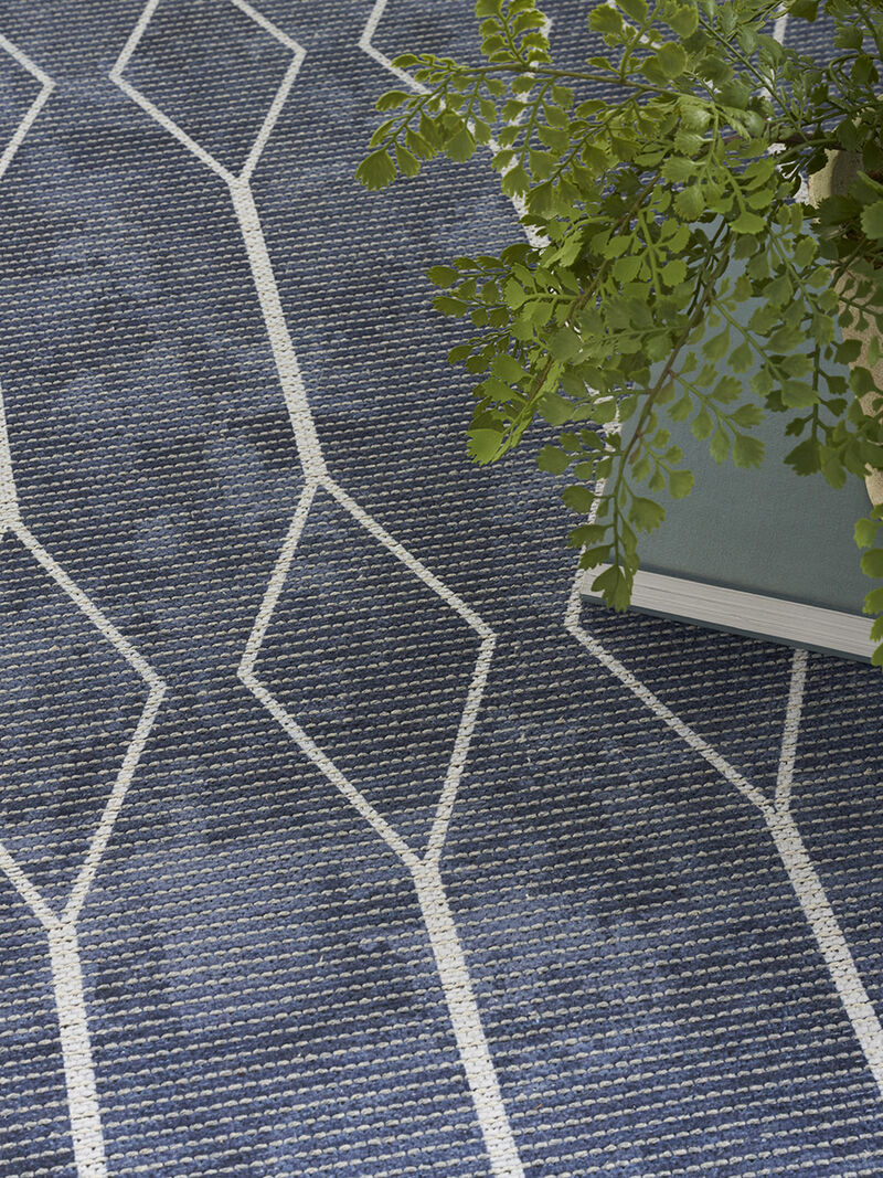 Machine Washable Series 1 SR107 Navy 4' x 6' Rug