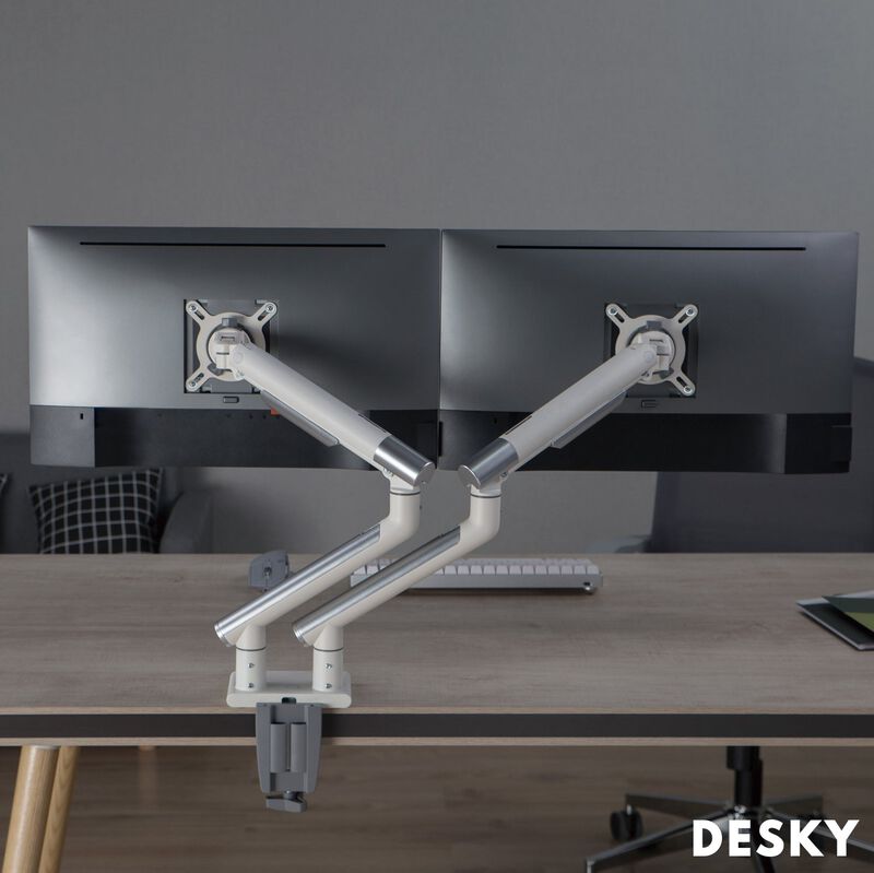 Desky Dual Slim Aluminium Monitor Arm image number 6