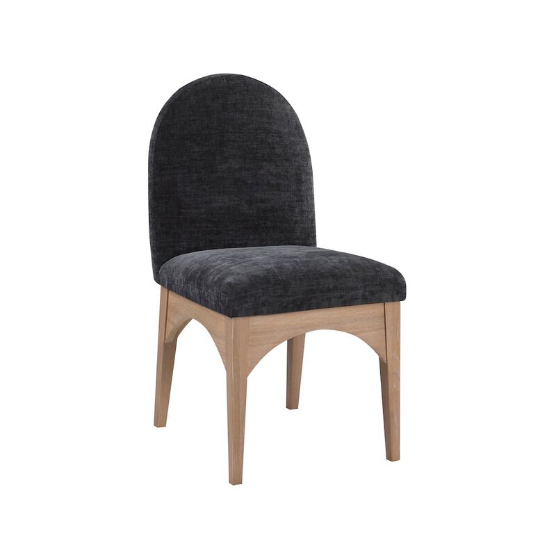 Meridian Furniture Waldorf Black Chenille Fabric Dining Chair