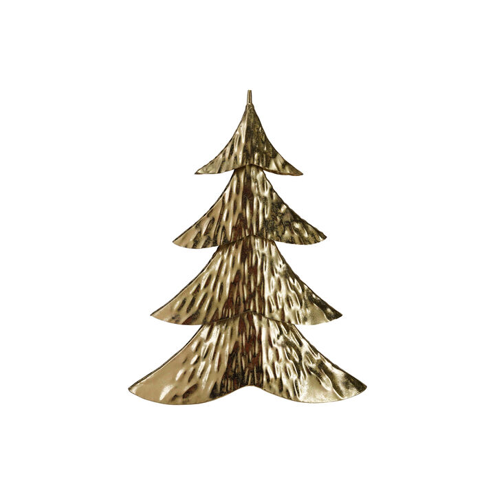 Gold Iron Tree Sculpture with Rustic Finish