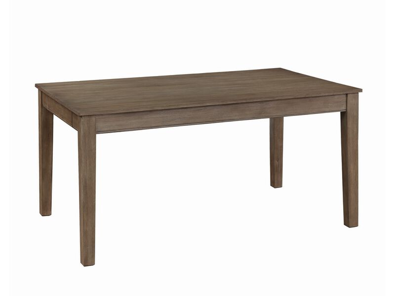 Transitional Style Wooden Dining Table with Two Drawers, Brown - Benzara