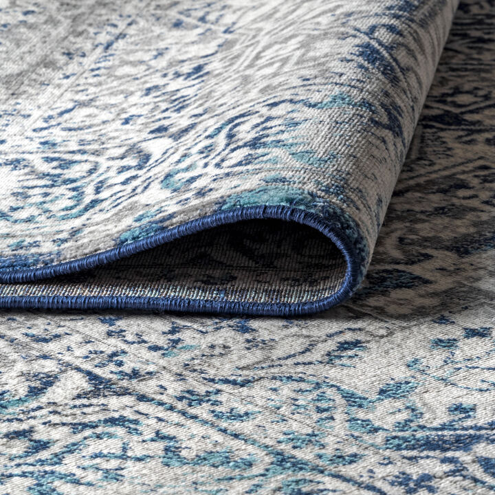 Modern Vintage Medallion Square Area Rug