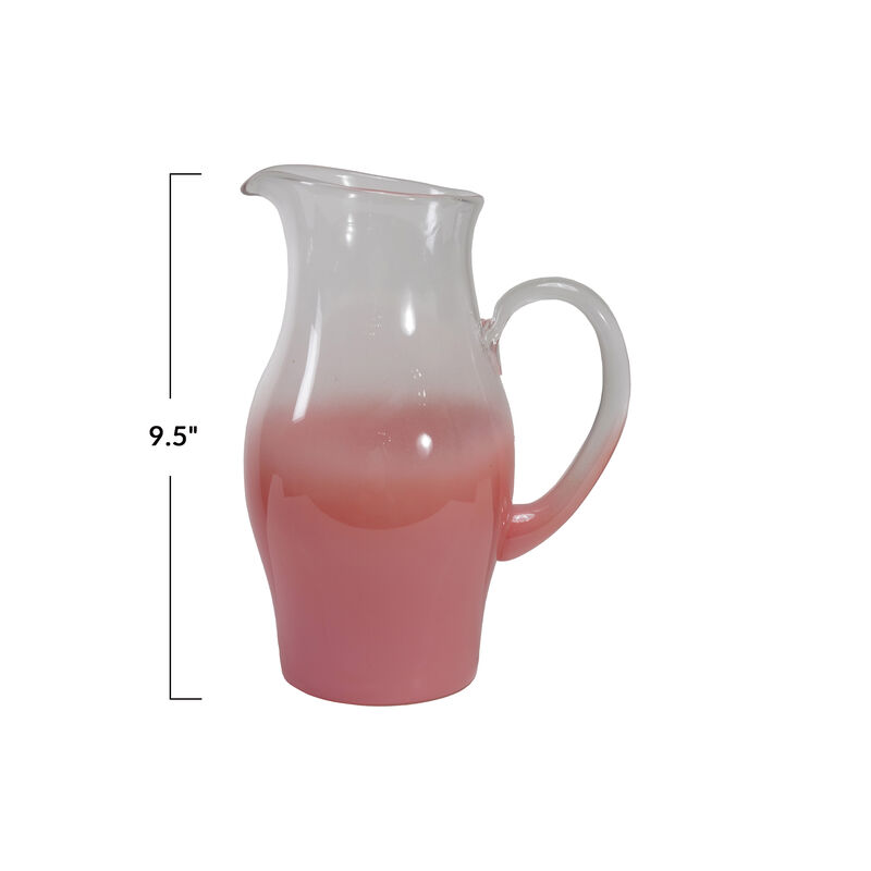 1.75-Quart Glass Pitcher, Pink image number 1