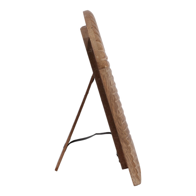 4x6" Ribbed Wood Arch Photo Frame, Natural image number 2