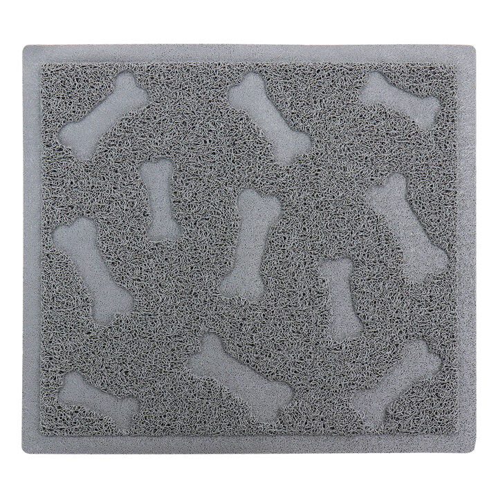 Gibson Everyday Pet Elements 17.7 x 15.75 Inch Dog Bone Placemat in Grey