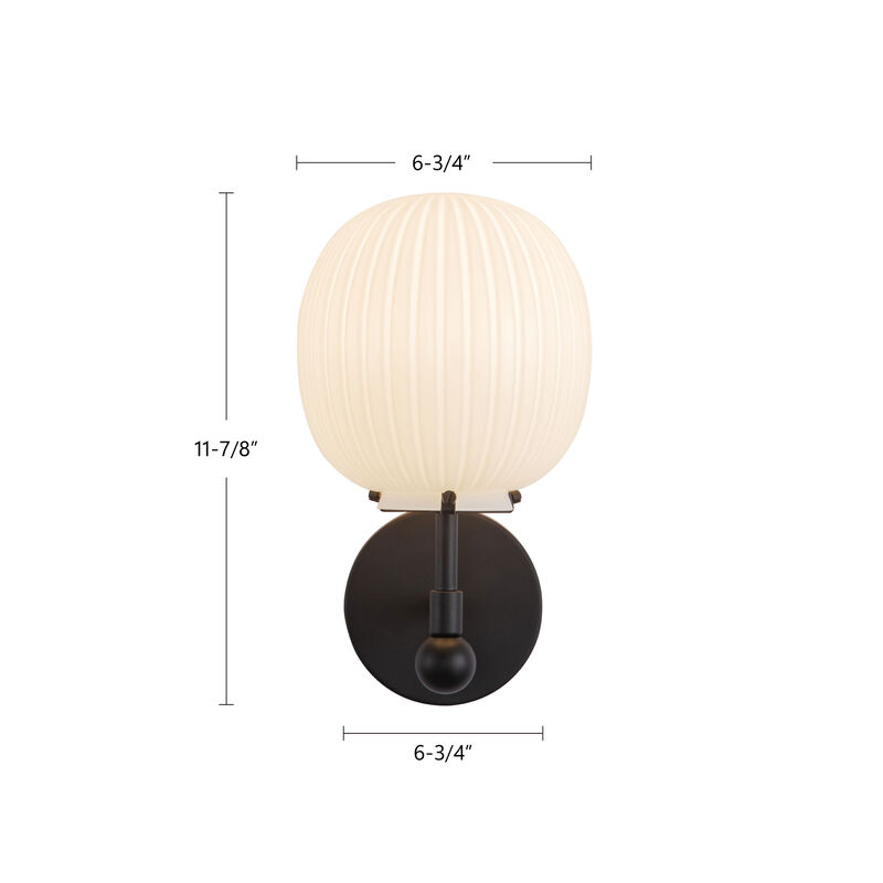 Cherise 7-in Socket Damp-Rated Wall/Vanity Light image number 9
