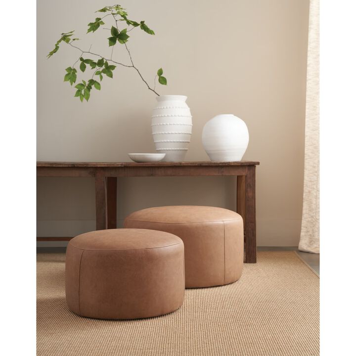 Cleo Leather Ottoman