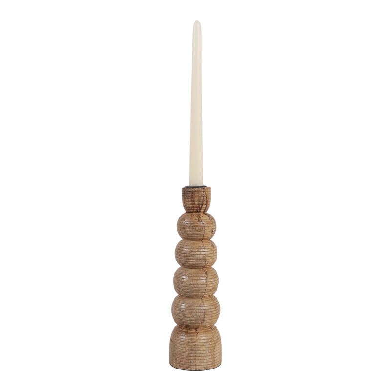 10x3" Ribbed Taper Holder, Natural image number 1