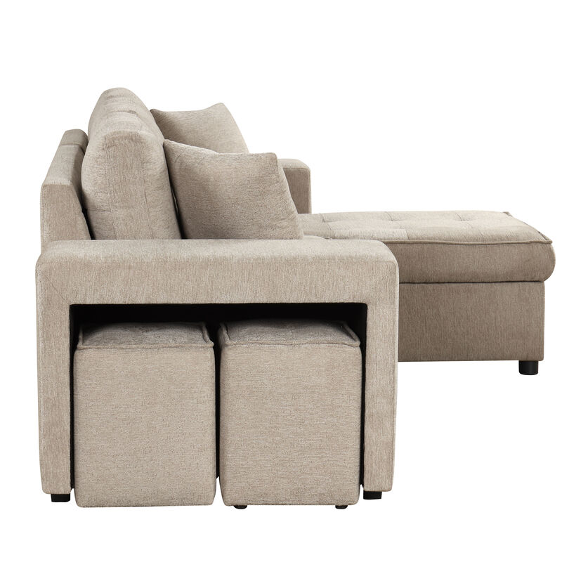 Merax Modern L-Shape 3 Seat Reversible Sectional Sofa