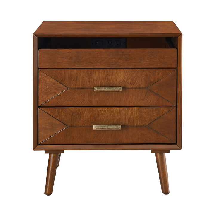 Makrom 24" Nightstand with Charging Station
