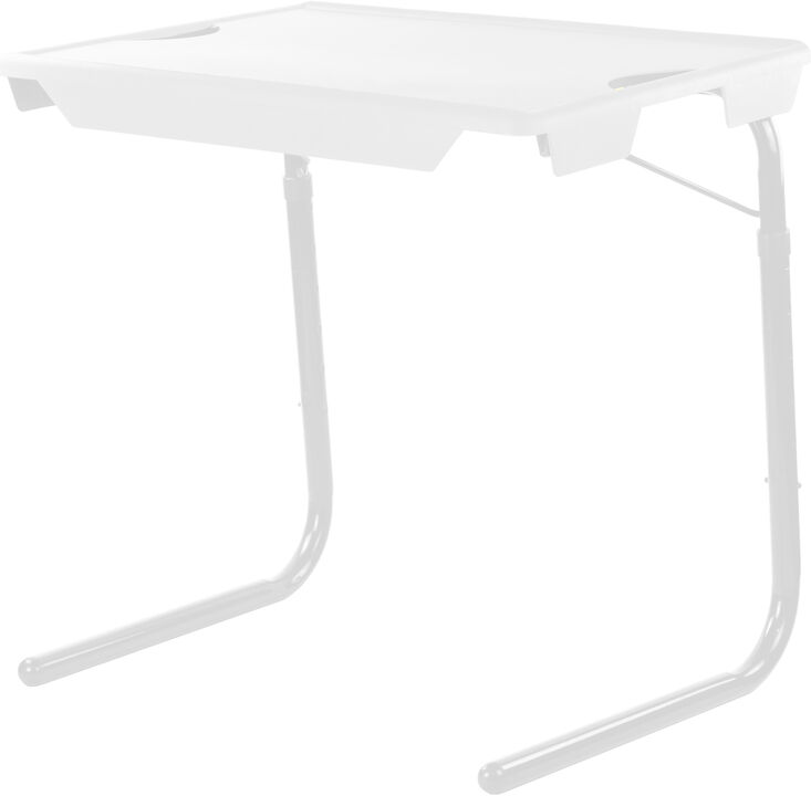 White Adjustable Comfy TV Table