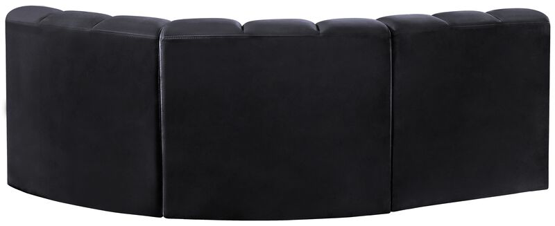 Meridian Furniture Arc Black Velvet Modular Sofa image number 2