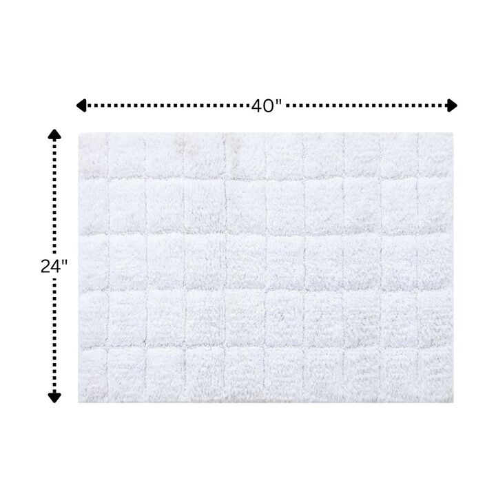 Knightsbridge Summer Tile 220 GSF Non Skid Back Bath Rug 24 x 40 - Sage