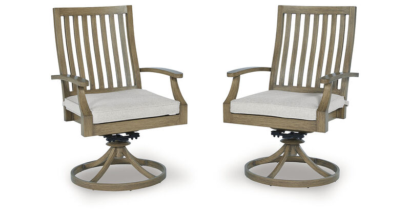 Rainier Ranch Swivel Chair with Cushion (Set of 2)