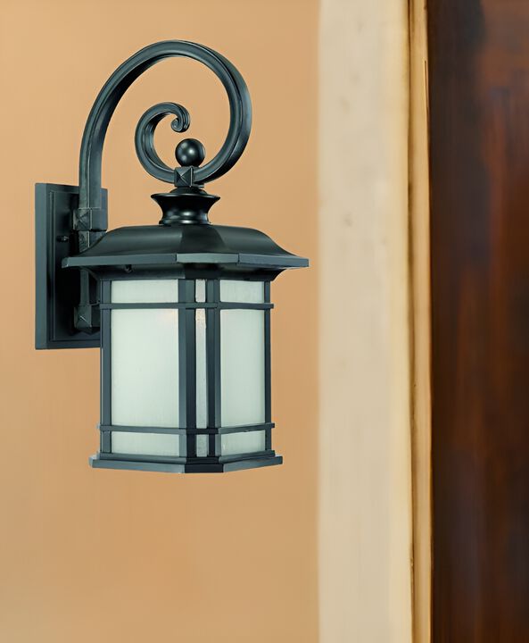 Decorative Frosted Linen Glass Wall Lantern for Outdoor Spaces