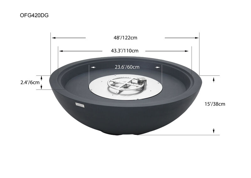 Elementi Rose Bowl Fire Pit image number 4