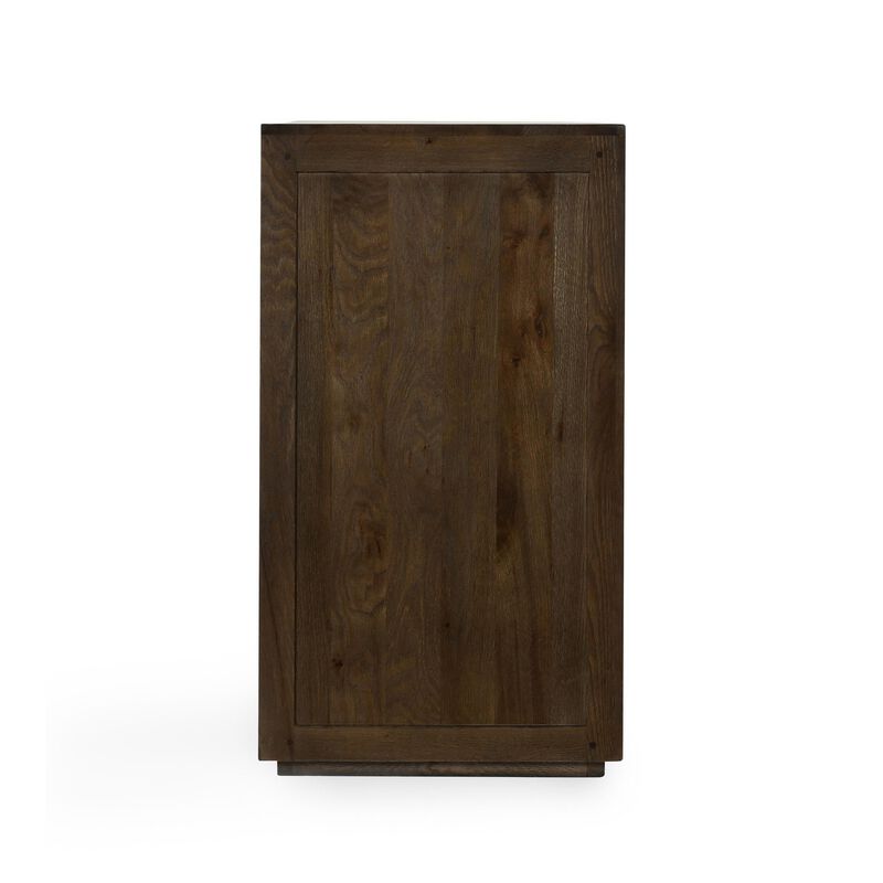 Alar Serving Buffet Cabinet Sideboard Console, 6 Doors, Brown 108 Inch - Benzara image number 2
