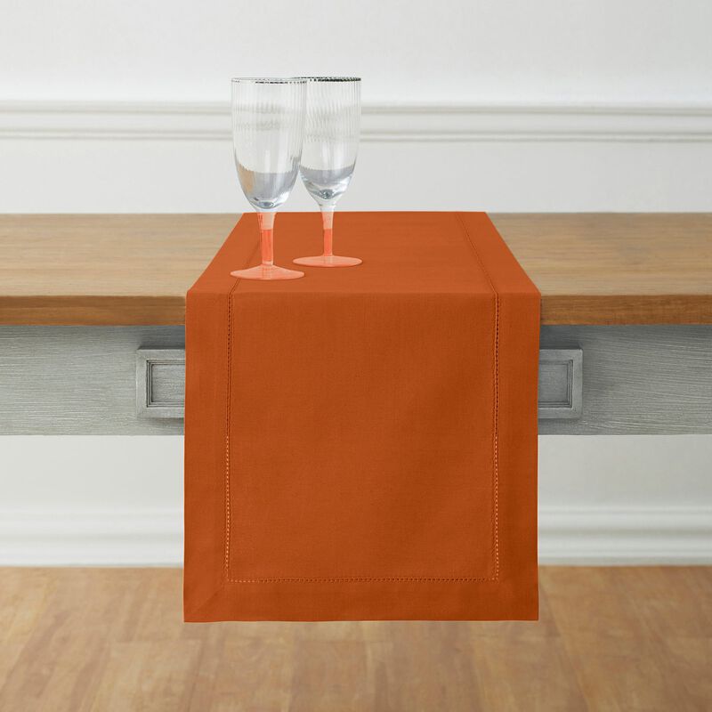 Cotton Linen Table Runner - Cotton Linen Hemstitch image number 0