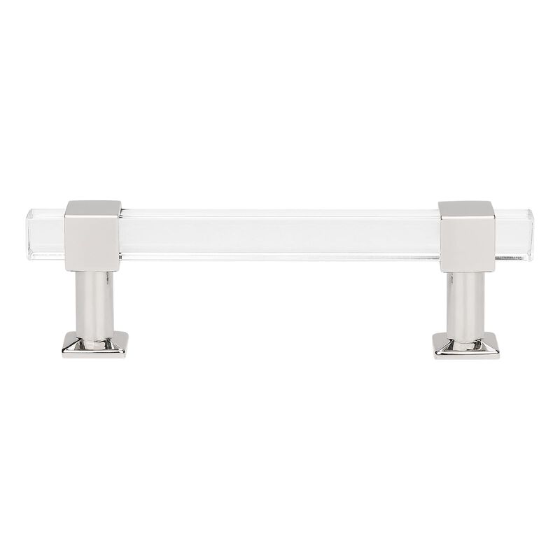 Mengico 30 Pack 3-3/4 Inch Cabinet Pulls Kitchen Cabinet Handles Polished Chrome Drawer Pulls Acrylic Cabinet Hardware for Bathr