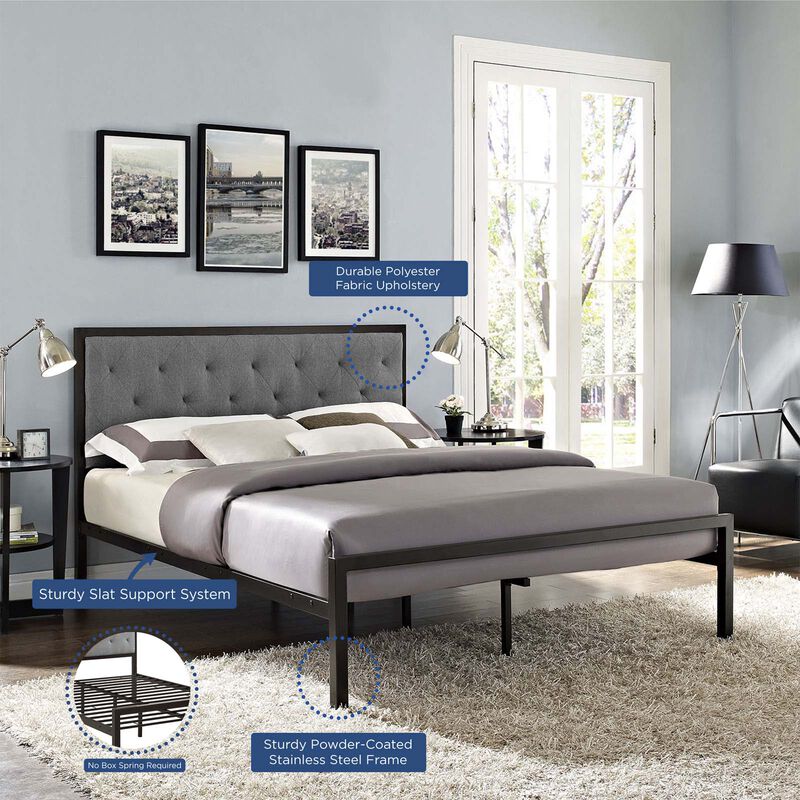 Modway - Mia Queen Fabric Bed image number 6