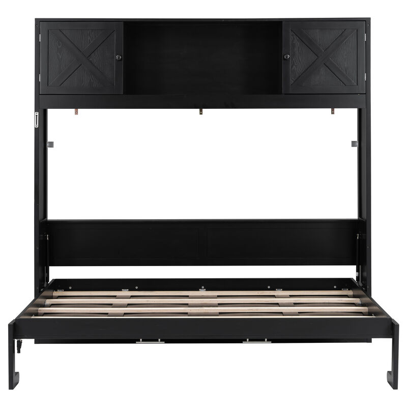 Merax  Bed with Storage Cabinets