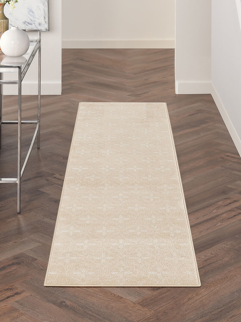 Nourison Essentials NRE04 Ivory/Beige 2'2" x 7'6" Rug image number 1