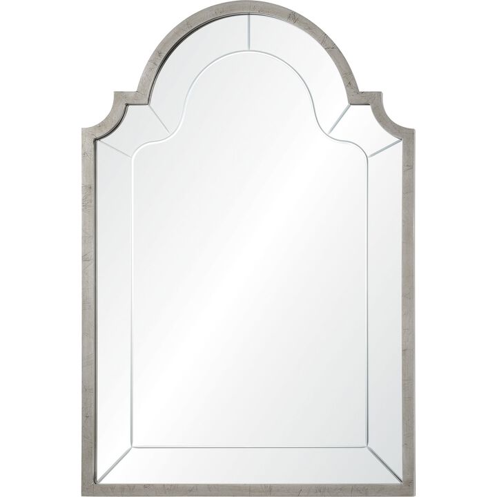 41.25" Silver Leaf-Finished Framed Wall Mirror