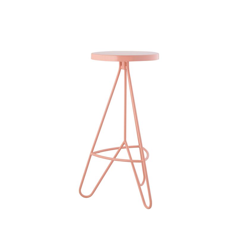 Trinity Modern Industiral Iron Tripod Backless Bar Stool
