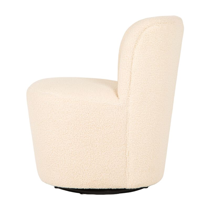 Boucle Swivel Accent Chair, Ivory image number 6