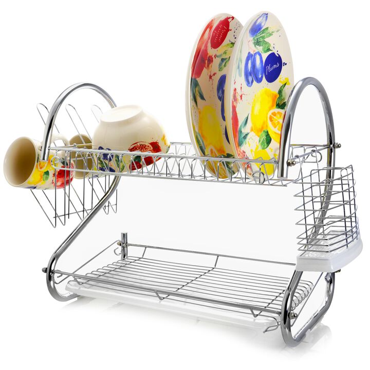 MegaChef 22 Inch Two Shelf Dish Rack