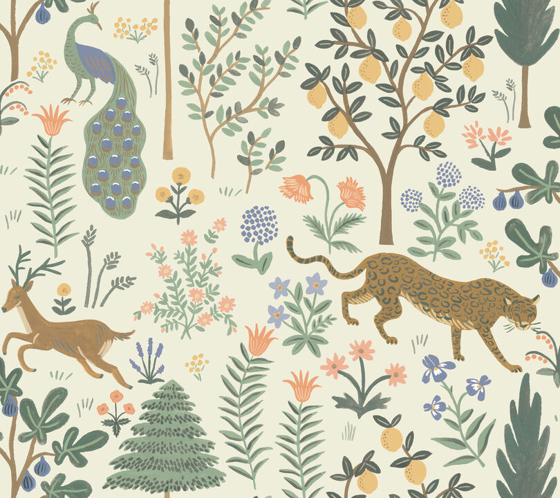 Menagerie Cream Peel & Stick Wallpaper