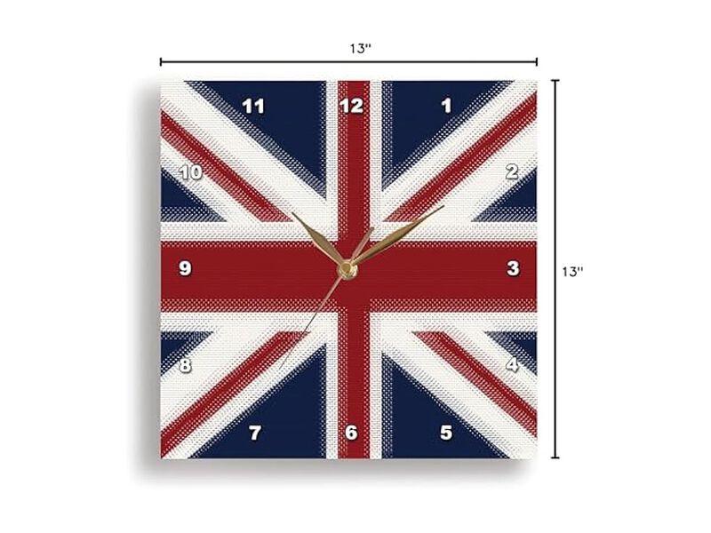 Union Jack Wall Clock 13 Inch Home Decor image number 3