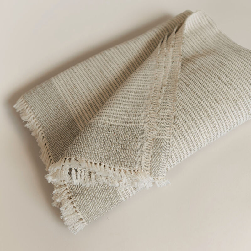 Ceremony Handwoven Throw Blanket Organic Cotton image number 3