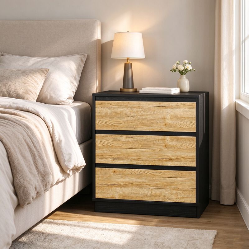 Clenk 3-Drawer Nightstand image number 1