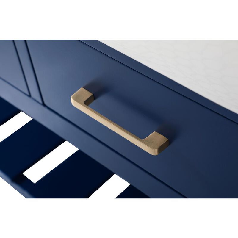 Elegant Kitchen and Bath 60 inch double bathroom vanity in blue