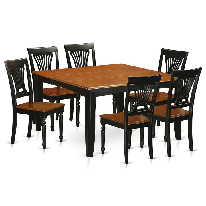 7 Pc Dining room set-Dining Table and 6 Wood Dining Chairs
