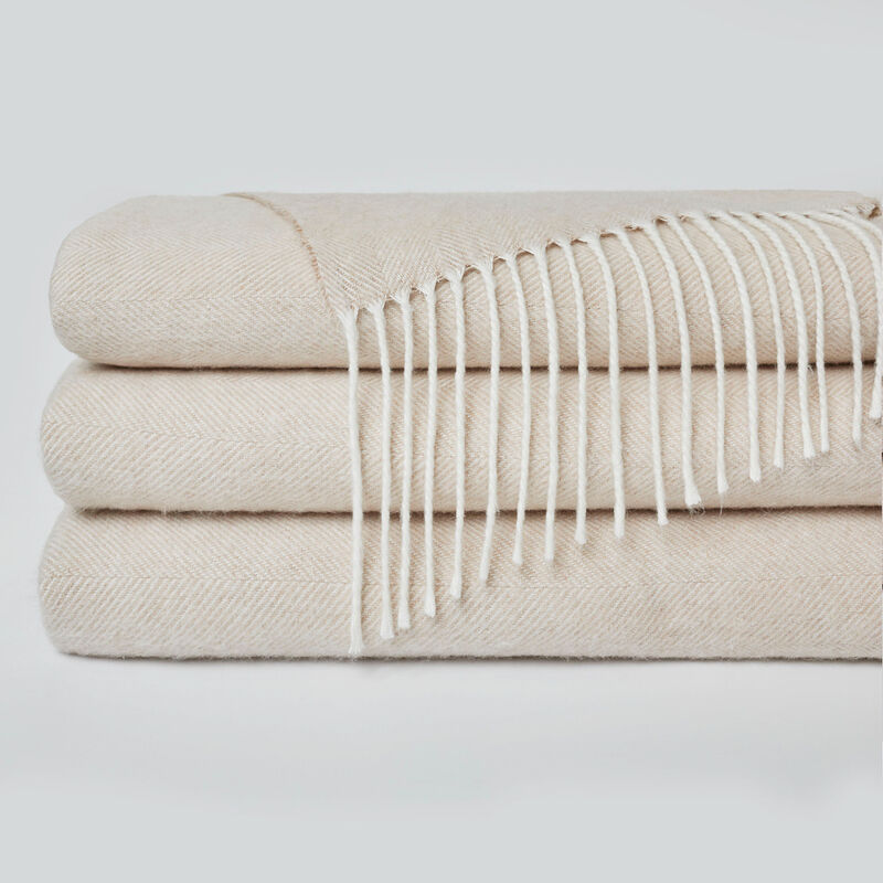 Bamboo Herringbone Tassel Throw