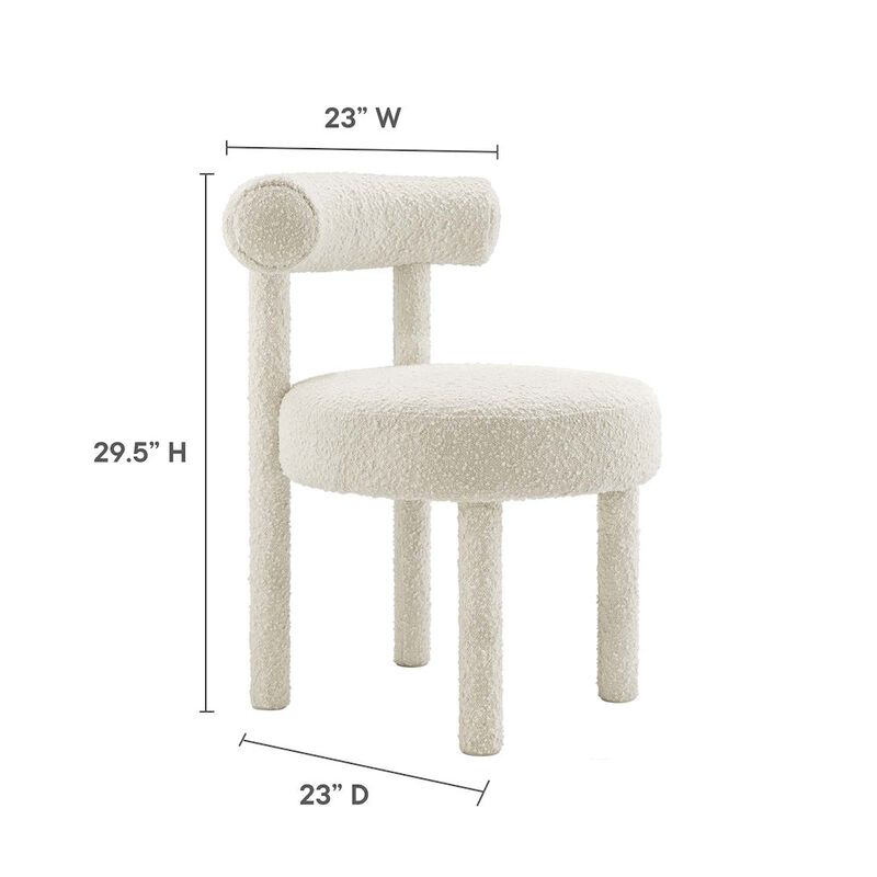 Toulouse Boucle Fabric Dining Chair Set of 2 image number 1