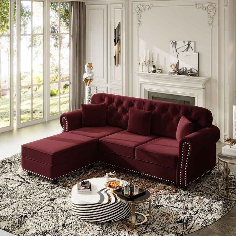 Wurtda Modern Chesterfield Sofa image number 3